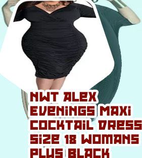 Black cocktail dress size 18