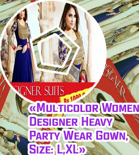 Heavy party wear gown for ladies