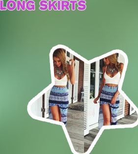 Long skirt and top set