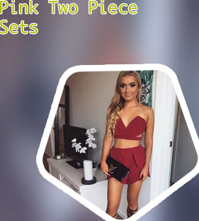 Red two piece set shorts