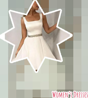 Short white cocktail dress