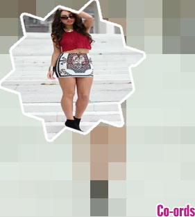 White mini skirt co ord
