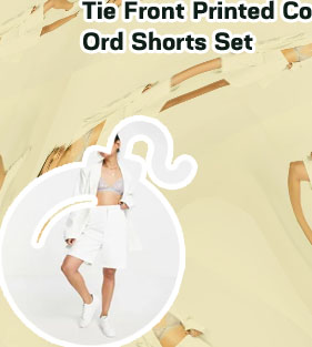 White shorts co ord set